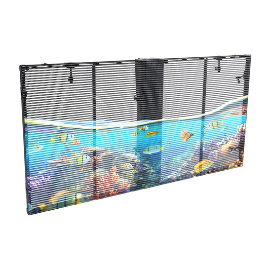 OPTILED 41005 Διάφανη Οθόνη Video Wall P3.91 Καμπίνα 100x50cm LED 110W 3840Hz 32768 Dots ≥4500cd/㎡ Nits AC 220-240V Εσωτερικού Χώρου IP31 Full Color S1/8 14Bits - Κάρτα NovaStar A5S-N - Nationstar SMD1921 & Yuanchi Driver - Μ100 x Π7.5 x Υ50