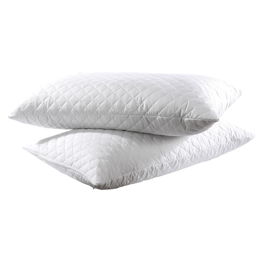 Ζεύγος Καπιτονέ Προστατευτικές Μαξιλαροθήκες Λευκό 45x65εκ