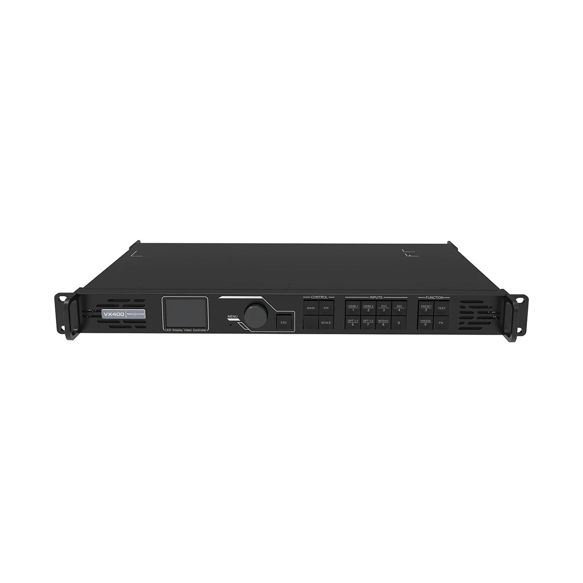 VX400 41014 Novastar VX400 All in One Processor & Video Controller για Οθόνες LED Video Wall 2.6 million pixel Max W10240px/Max H8192px - Input Signal W1920 x H1200@60Hz - 4 Gigabit Ethernet Output Port - AC 220-240V IP20 - Μ48.3 x Π30.1 x Υ5