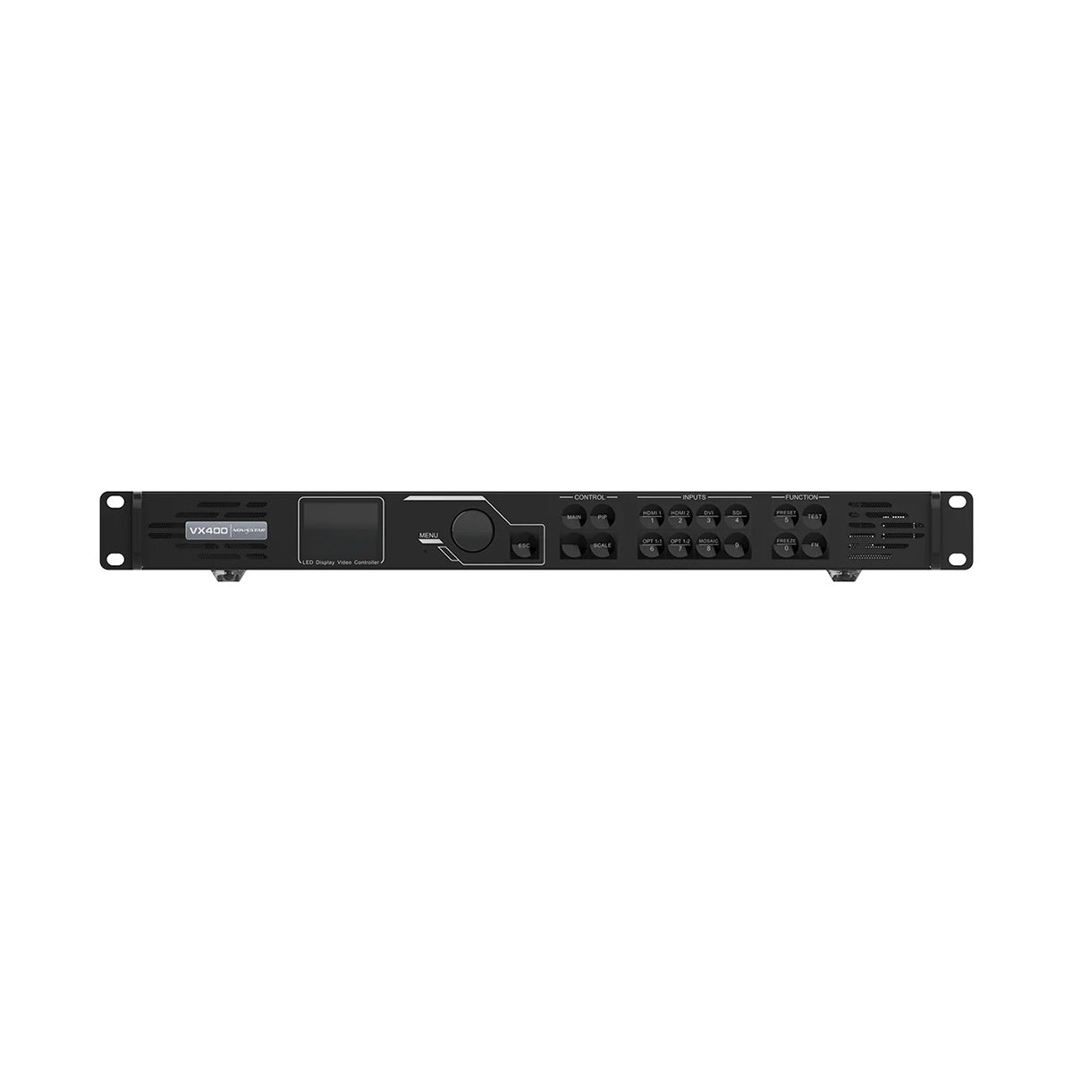 VX400 41014 Novastar VX400 All in One Processor & Video Controller για Οθόνες LED Video Wall 2.6 million pixel Max W10240px/Max H8192px - Input Signal W1920 x H1200@60Hz - 4 Gigabit Ethernet Output Port - AC 220-240V IP20 - Μ48.3 x Π30.1 x Υ5