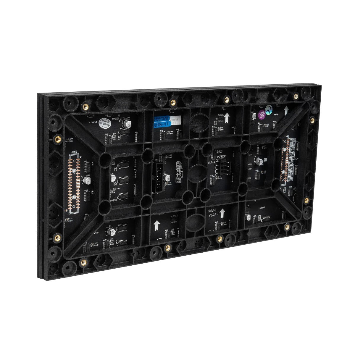 STANDWALL 41054 Module for LED Video Wall Screens 32x16cm 172x86px P1.86 GOB LED 35W 3840Hz 14792 Dots ≥1100cd/㎡ Nits DC 5V Indoor IP31 Full Color S1/43 14Bits - Kinglight SMD1515 - D32 x W1.6 x H16