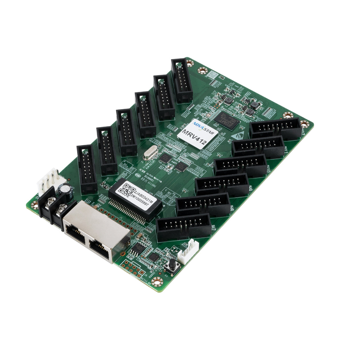 MRV412-N 41056 Novastar MRV412-N Receiving Card για Οθόνες LED Video Wall 12 x HUB75E με Loading Capacity σε Pixel 512 x 512px - Gigabit Network Ethernet Input & Output Ports - DC 5V IP20 - Μ14.6 x Π9.2 x Υ1.8