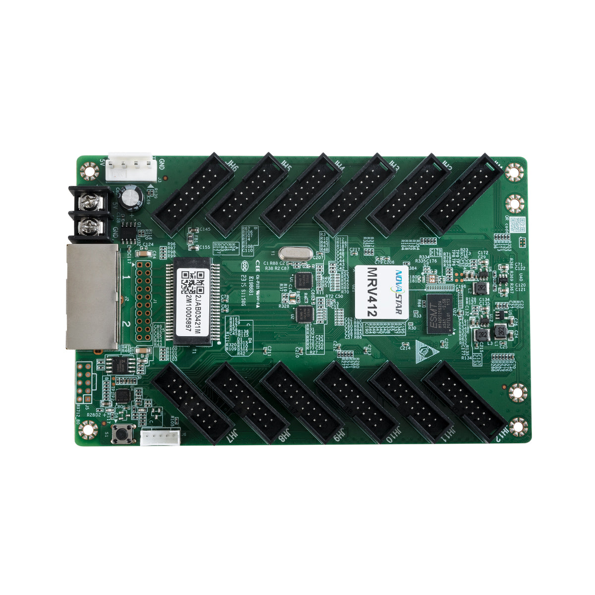 MRV412-N 41056 Novastar MRV412-N Receiving Card για Οθόνες LED Video Wall 12 x HUB75E με Loading Capacity σε Pixel 512 x 512px - Gigabit Network Ethernet Input & Output Ports - DC 5V IP20 - Μ14.6 x Π9.2 x Υ1.8