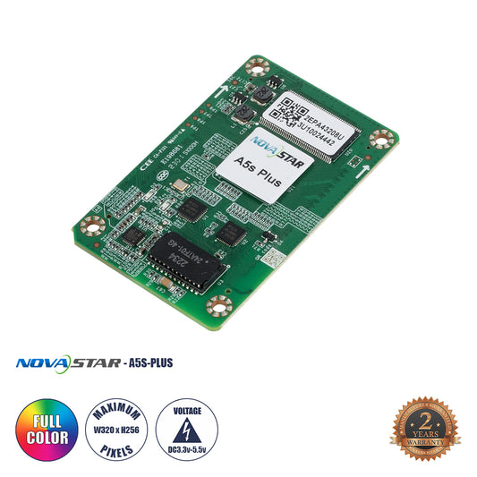 A5S-PLUS 41057 Novastar A5S-PLUS Receiving Card για Οθόνες LED Video Wall με Loading Capacity σε Pixel 512 x 384px - Gigabit Network Ethernet Input & Output Ports - DC 5V IP20 - Μ7 x Π4.5 x Υ0.8