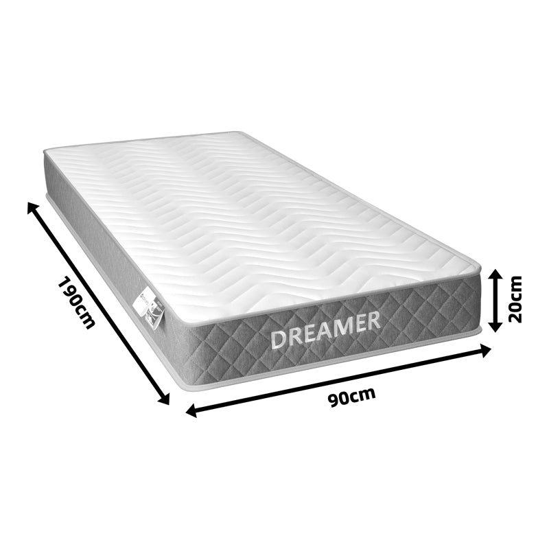 Στρώμα Dreamer Pocket Spring Compressed Διπλής Όψης 20εκ 90x190εκ