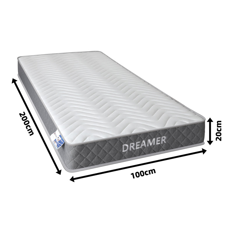 Στρώμα Dreamer Pocket Spring Compressed Διπλής Όψης 20εκ 100x200εκ