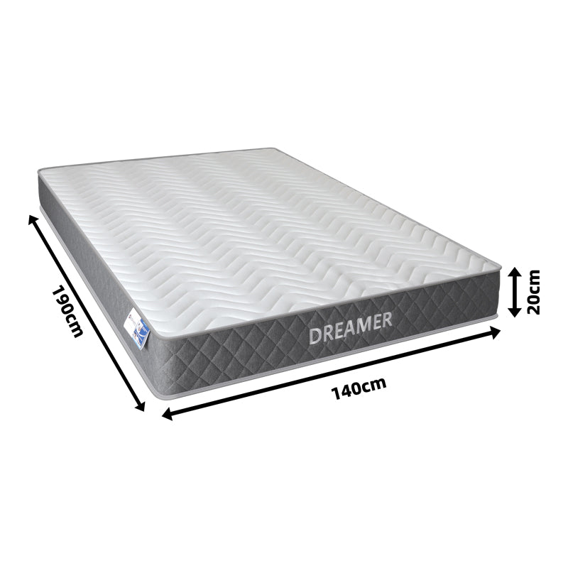 Στρώμα Dreamer Pocket Spring Compressed Διπλής Όψης 20εκ 140x190εκ