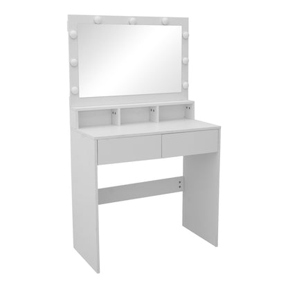 Bedroom Vanity Dressing Table with LED White 80x40x140