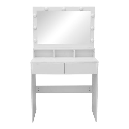 Bedroom Vanity Dressing Table with LED White 80x40x140