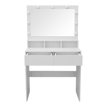 Bedroom Vanity Dressing Table with LED White 80x40x140