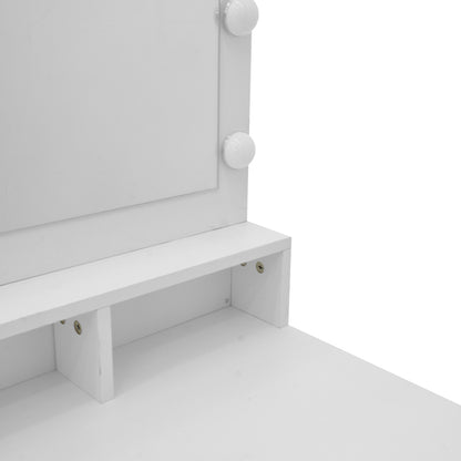 Bedroom Vanity Dressing Table with LED White 80x40x140