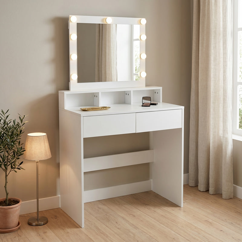 Virna Bedroom Dressing Table with LED White 80x40x145