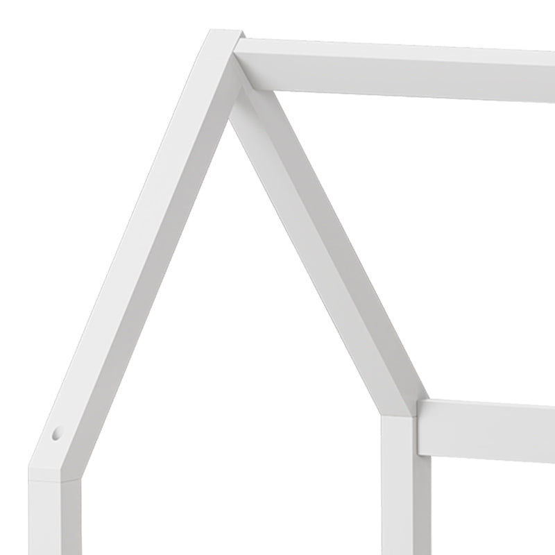 Bambie Children's Bed with Montessori Style Railing White Pine Wood 70x140cm