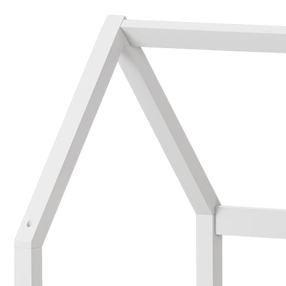 Bambie Children's Bed with Montessori Style Railing White Pine Wood 70x140cm