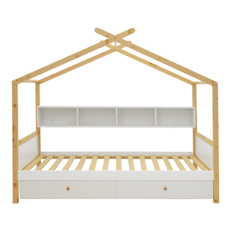 Discovery Children's Bed T. Montessori Pine Wood White-Natural 90x190cm