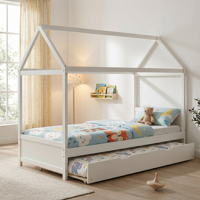 Dreamhouse Children's Beds T. Montessori Pine Wood White 90x190cm