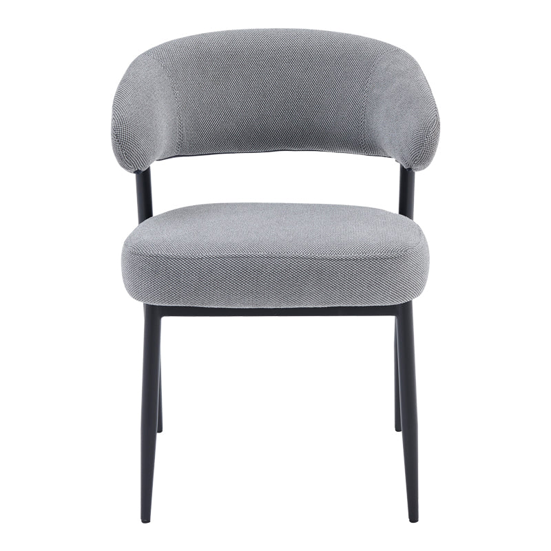 Chair Timur Grey Fabric with Black Metal Legs 61x55x78