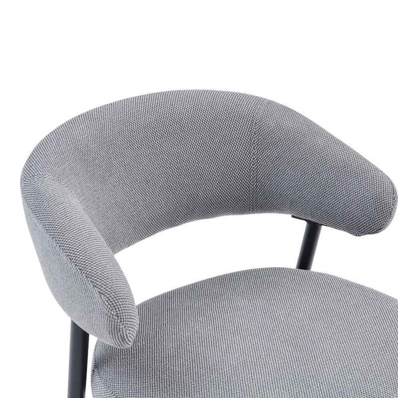 Chair Timur Grey Fabric with Black Metal Legs 61x55x78