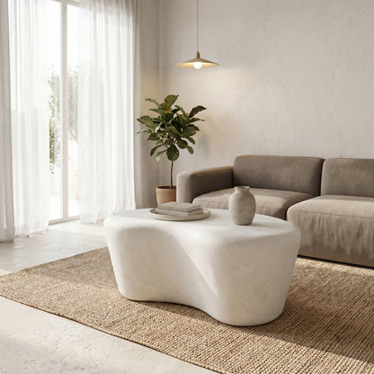 Τραπέζι Σαλονιού Fedris MDF Λευκό 80x70x34