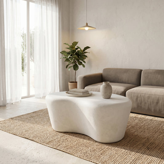 Τραπέζι Σαλονιού Fedris MDF Λευκό 80x70x34