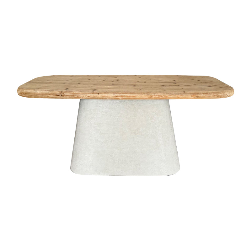Τραπέζι Fessen Ξύλο Ελάτου-MDF Oak-Λευκό 180x90x78