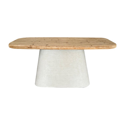 Τραπέζι Fessen Ξύλο Ελάτου-MDF Oak-Λευκό 180x90x78