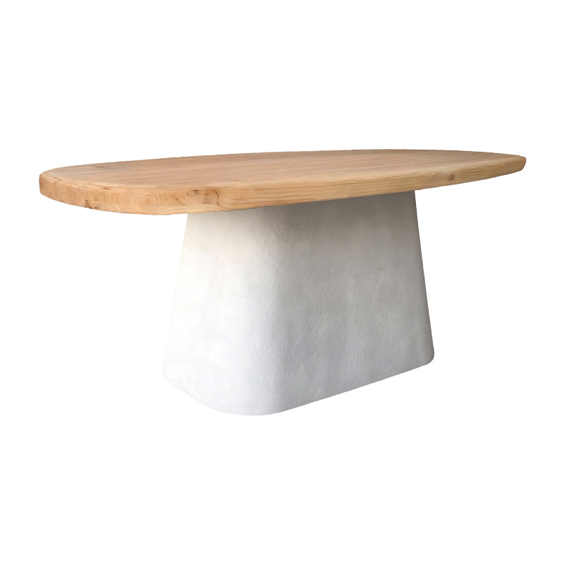 Τραπέζι Fessen Ξύλο Ελάτου-MDF Oak-Λευκό 180x90x78