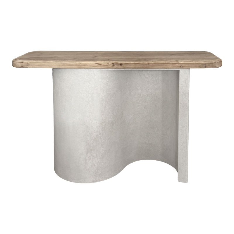 Κονσόλα Jeckie Ξύλο Ελάτου-MDF Oak-Λευκό 120x38x80