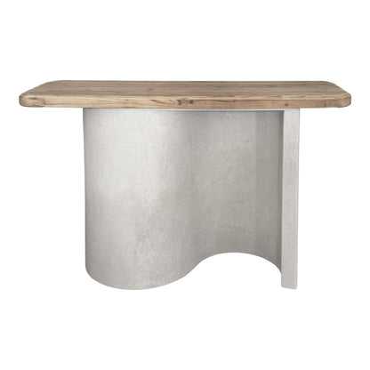 Κονσόλα Jeckie Ξύλο Ελάτου-MDF Oak-Λευκό 120x38x80