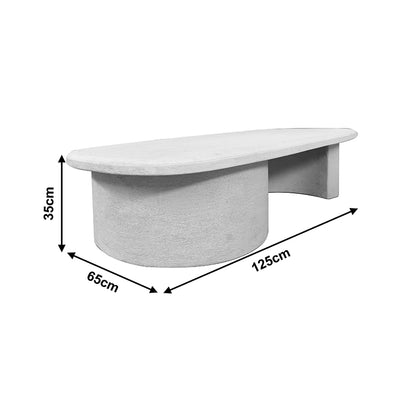 Τραπέζι Σαλονιού Verven MDF Λευκό 120x60x32