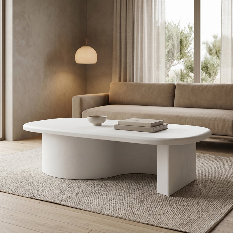 Τραπέζι Σαλονιού Verven MDF Λευκό 120x60x32