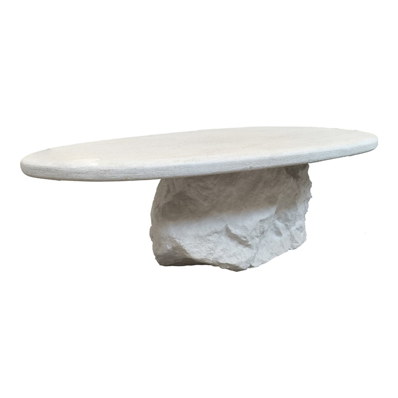 Τραπέζι Σαλονιού Zinol MDF-Polyresin Λευκό 105x62x32