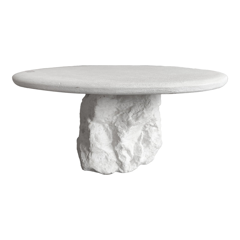 Τραπέζι Σαλονιού Zinol MDF-Polyresin Λευκό Φ77x36