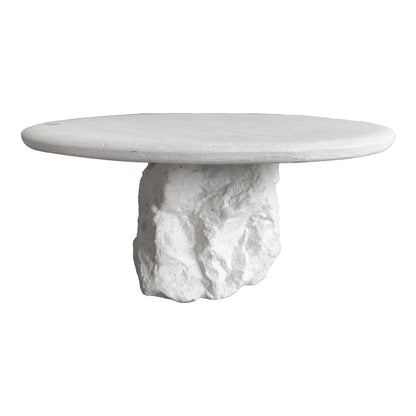 Τραπέζι Σαλονιού Zinol MDF-Polyresin Λευκό Φ77x36