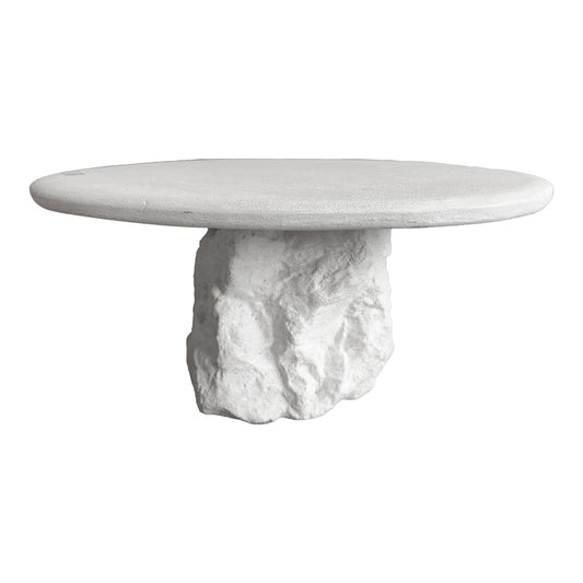 Τραπέζι Σαλονιού Zinol MDF-Polyresin Λευκό Φ77x36