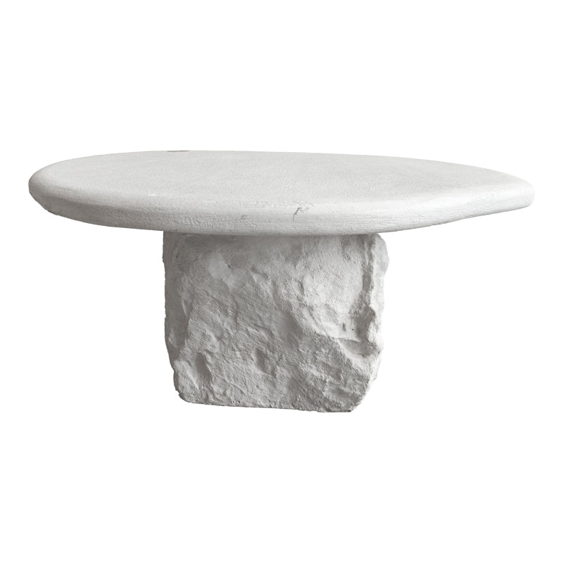 Τραπέζι Σαλονιού Zinol MDF-Polyresin Λευκό Φ77x36