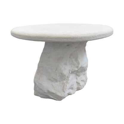 Βοηθητικό Τραπέζι Zinol MDF-Polyresin Λευκό Φ58x41