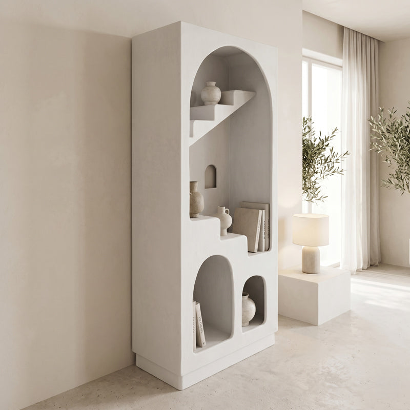 Βιβλιοθήκη-Ραφιέρα Boolten MDF Λευκό 80x38x190