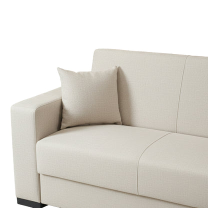 Γωνιακός Καναπές-Κρεβάτι Αναστρέψιμος Dumma Ύφασμα Κρεμ 226x148x86