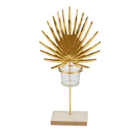 Κηροπήγιο Palma Χρυσό 17x32εκ