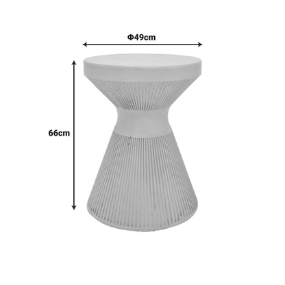 Side Table Vartio MGO Cream Φ49x66
