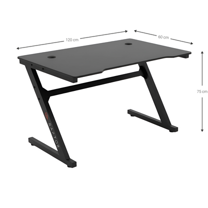 Γραφείο Gaming Raptor Nightbane Μαύρο 120x60x75