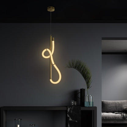 GLOW KLV-101-0160 Κρεμαστό Φωτιστικό Οροφής LED 24W 2400lm 360° AC 220-240V IP20 Ρυθμιζόμενο Λευκό CCT με On/Off 2700K/4500K/6000K - Lumileds SMD Chip - Χρυσό Πλατίνα - Μ30 x Π17 x Υ66