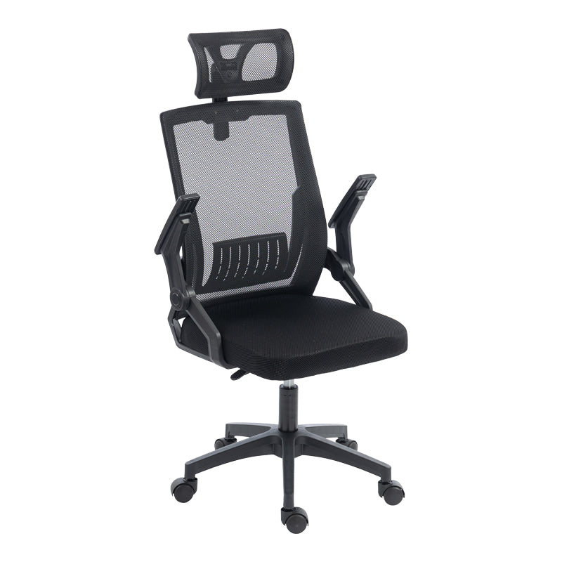 Καρέκλα Γραφείου Plymot Mesh Χρώμα Μαύρο 48x58x112-122