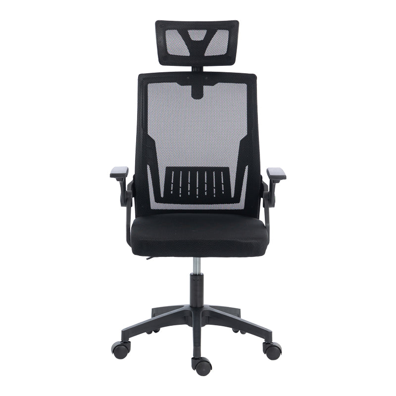 Καρέκλα Γραφείου Plymot Mesh Χρώμα Μαύρο 48x58x112-122