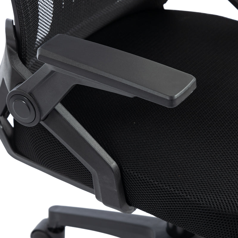 Καρέκλα Γραφείου Plymot Mesh Χρώμα Μαύρο 48x58x112-122