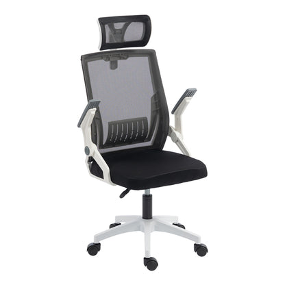 Καρέκλα Γραφείου Plymot Λευκή - Mesh Μαύρο 48x58x112-122