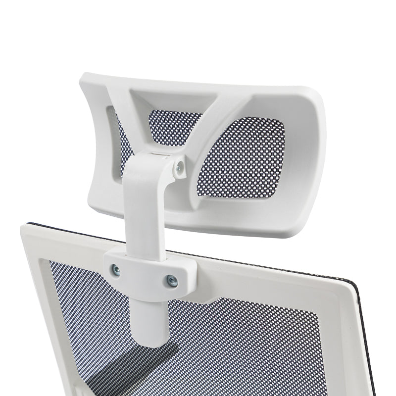 Καρέκλα Γραφείου Plymot Λευκή - Mesh Μαύρο 48x58x112-122