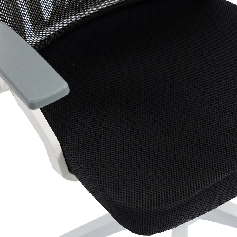 Καρέκλα Γραφείου Plymot Λευκή - Mesh Μαύρο 48x58x112-122