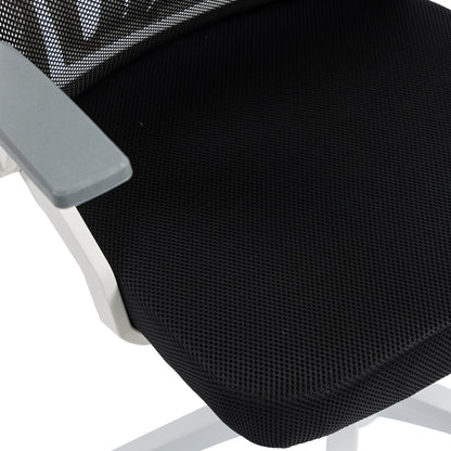 Καρέκλα Γραφείου Plymot Λευκή - Mesh Μαύρο 48x58x112-122